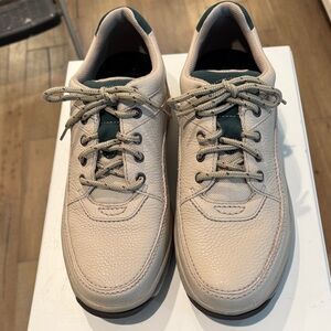 Rockport Men's Cream Pro Walkers with green Accents